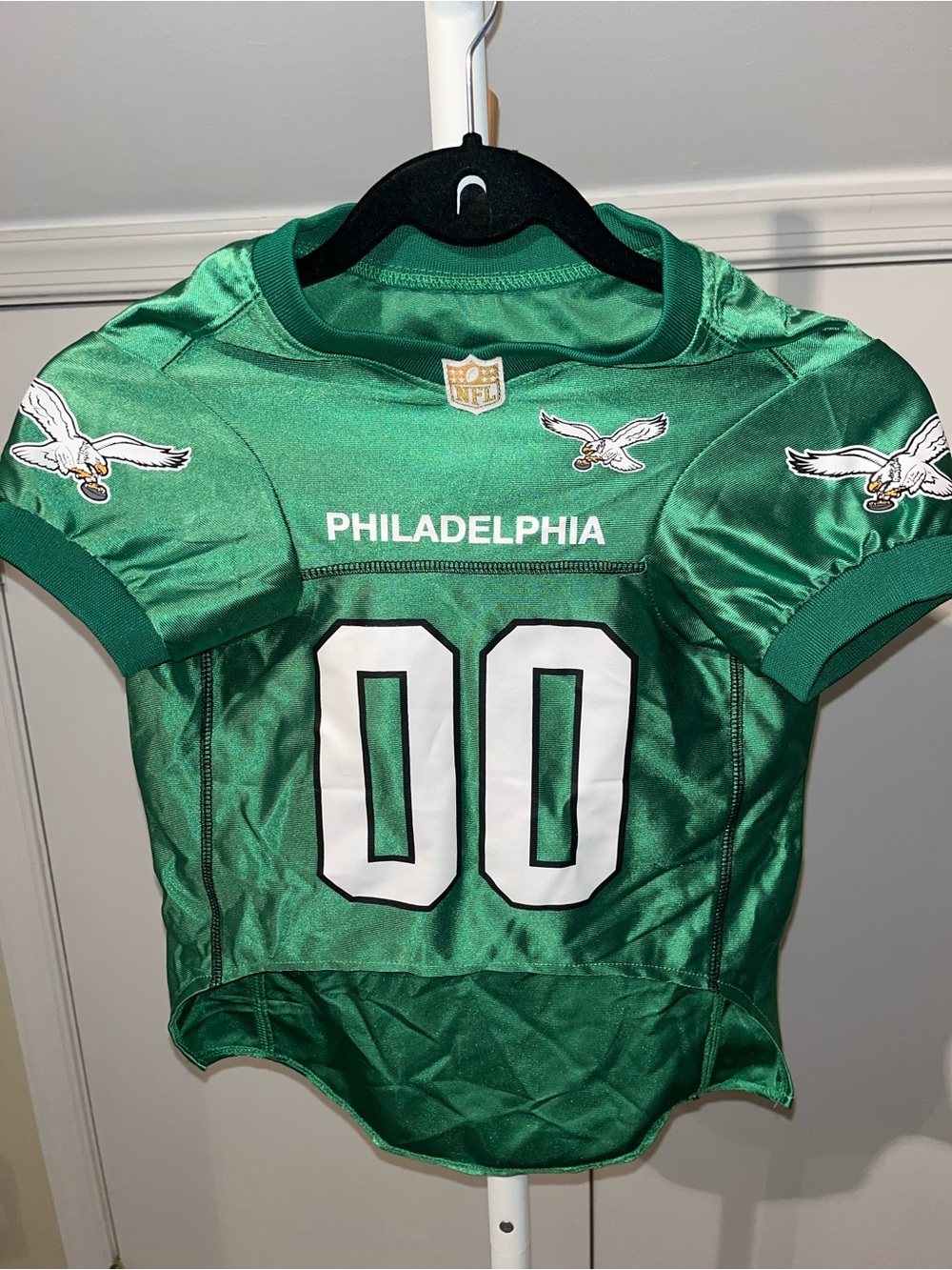 NFL Philadelphia Green Dog Jersey with White Number